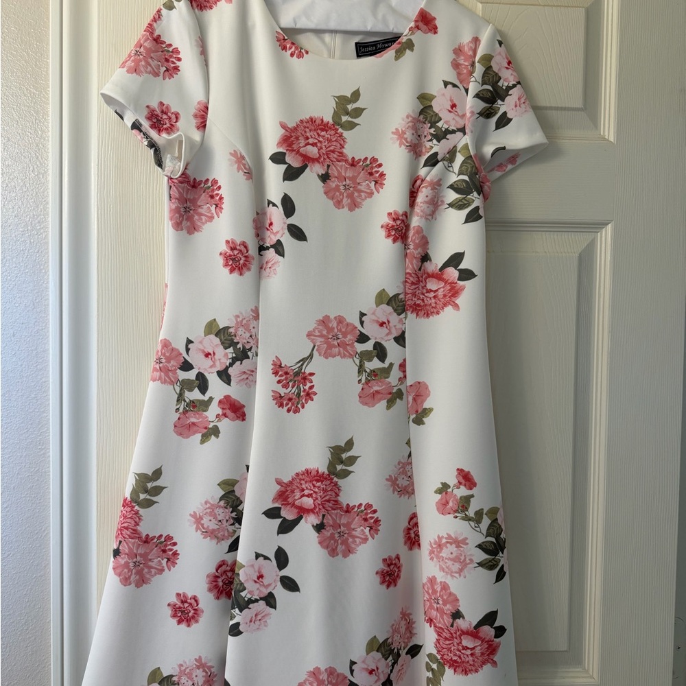 Jessica Howard Cream and Pink Floral Dress